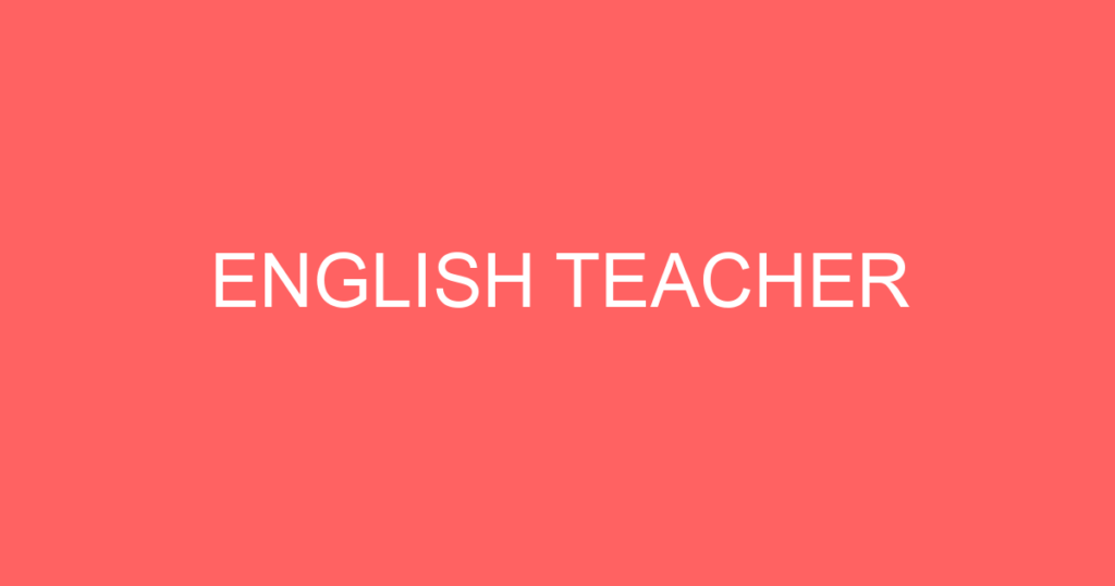 English Teacher-São José Dos Campos - Sp 1