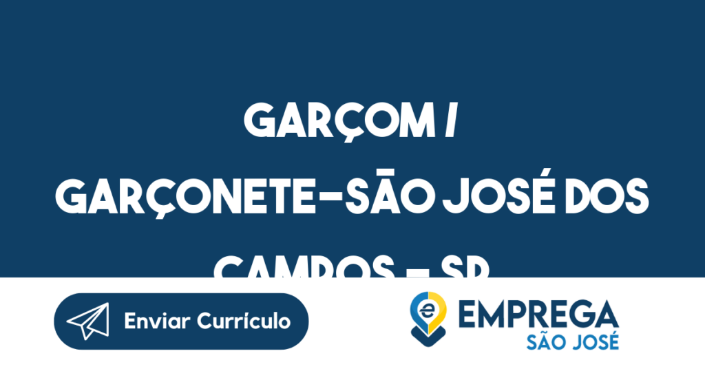 Garçom / Garçonete-São José Dos Campos - Sp 1