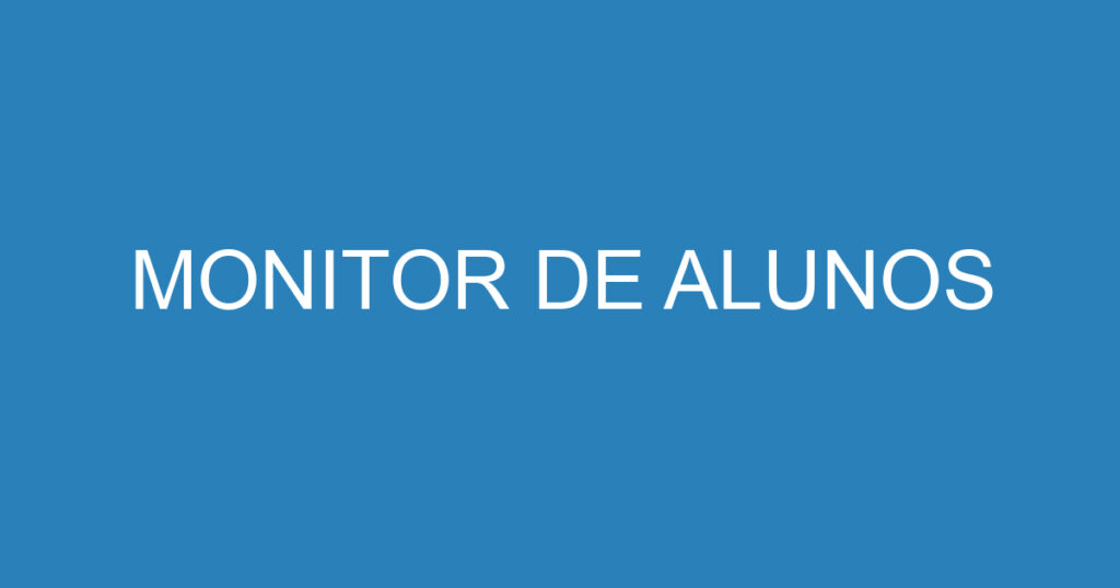 Monitor De Alunos 1