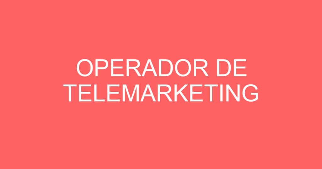 Operador De Telemarketing-São José Dos Campos - Sp 1