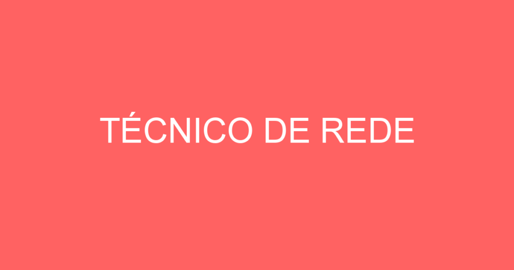 Técnico De Rede-Taubaté - Sp 1