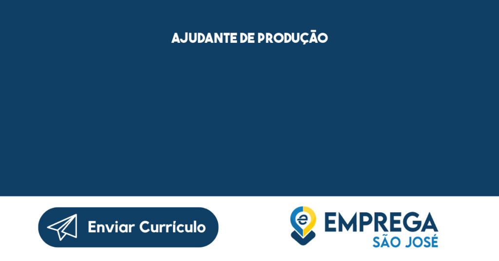 Ajudante De Produção-São José Dos Campos - Sp 1