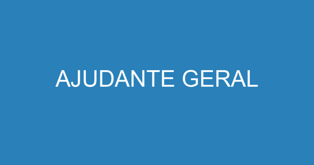 Ajudante Geral-São José Dos Campos - Sp 1