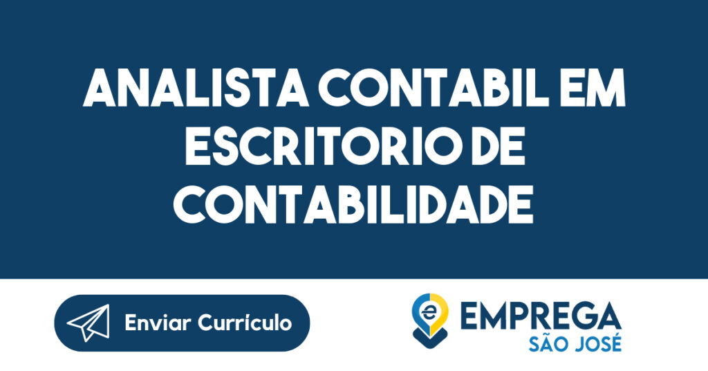 Analista Contabil Em Escritorio De Contabilidade-São José Dos Campos - Sp 1