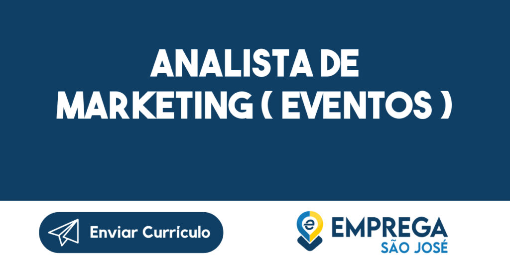 Analista De Marketing ( Eventos )-Jacarei - Sp 1