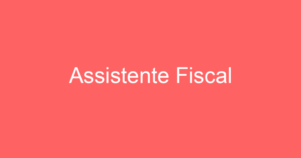 Assistente Fiscal-São José Dos Campos - Sp 1