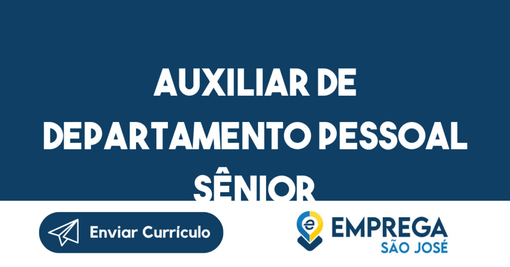 Auxiliar De Departamento Pessoal Sênior-Jacarei - Sp 1