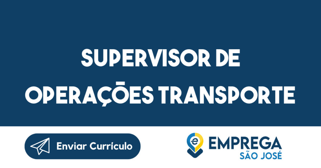 Supervisor De Operações Transporte -Jacarei - Sp 1