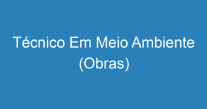 Técnico Em Meio Ambiente (Obras) 2