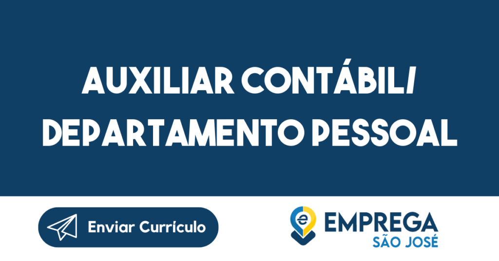 Auxiliar Contábil/ Departamento Pessoal-São José Dos Campos - Sp 1