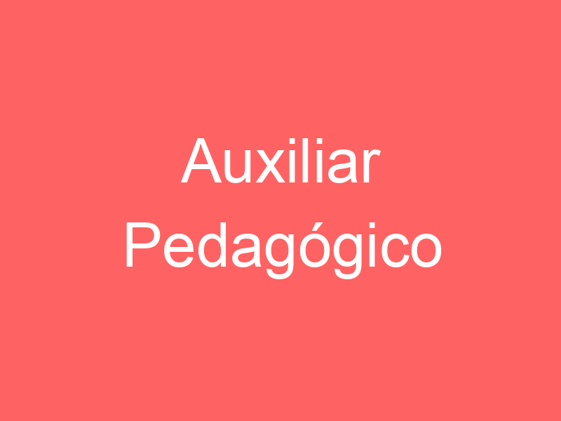 Auxiliar Pedagógico 1