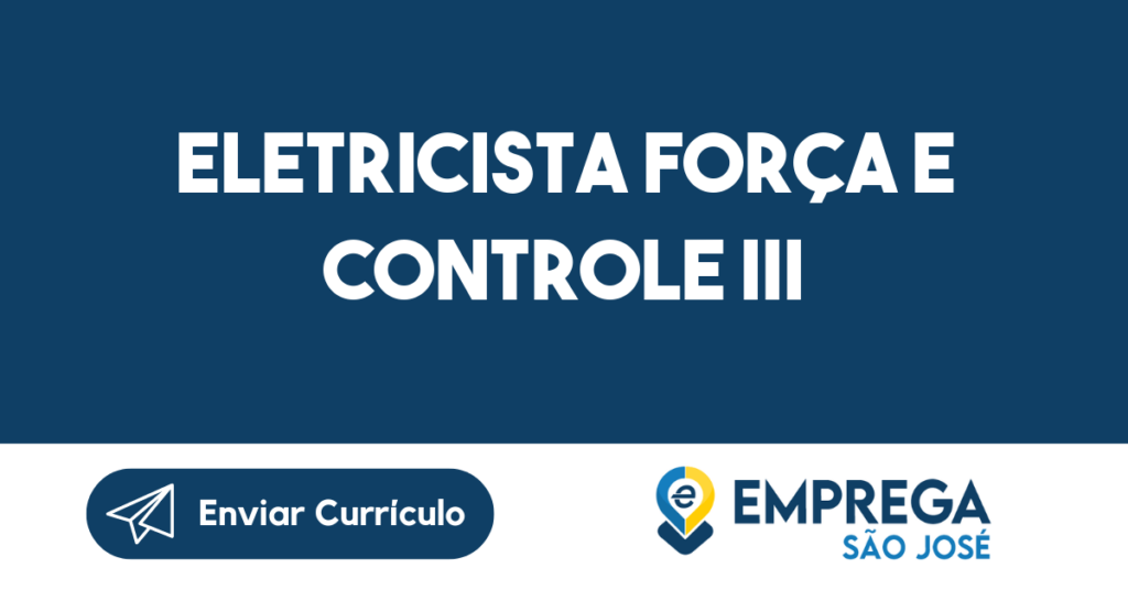 Eletricista Força E Controle Iii-Jacarei - Sp 1