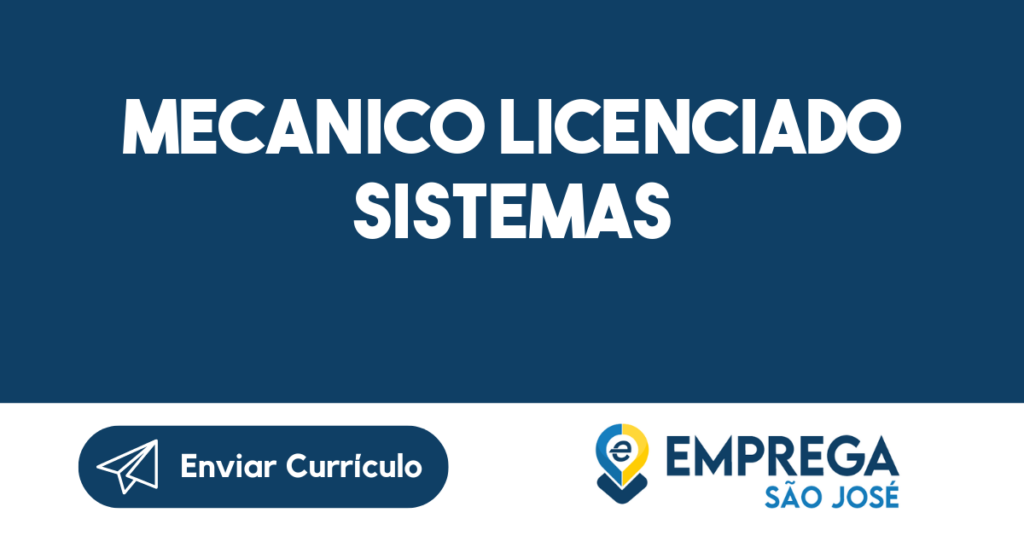 Mecanico Licenciado Sistemas-São José Dos Campos - Sp 1