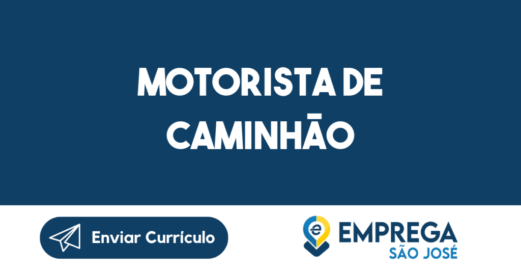 Motorista De Caminhão-Jacarei - Sp 1