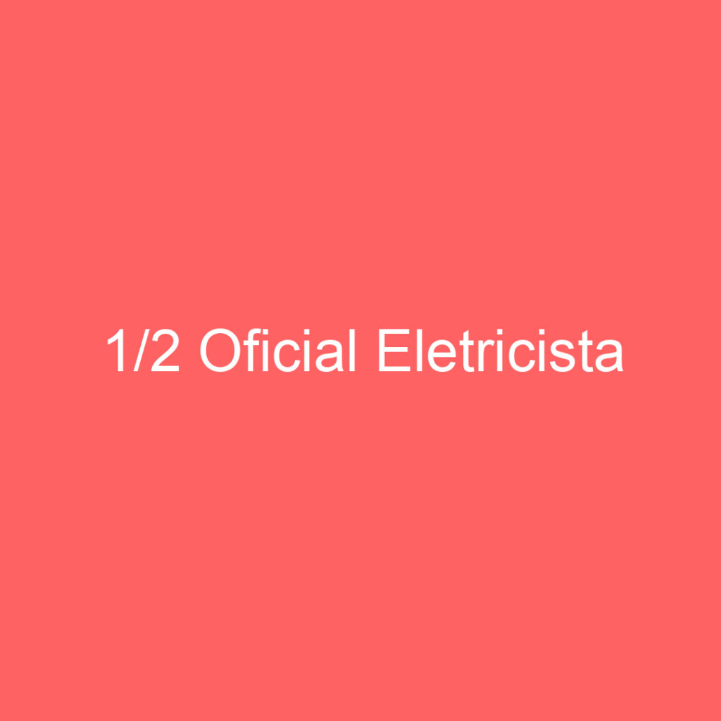 1/2 Oficial Eletricista-Jacarei - Sp 1