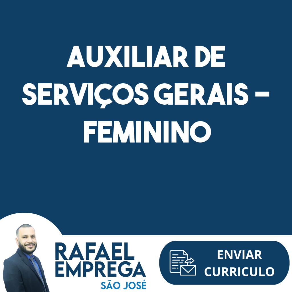 Auxiliar De Serviços Gerais - Feminino-São José Dos Campos - Sp 1