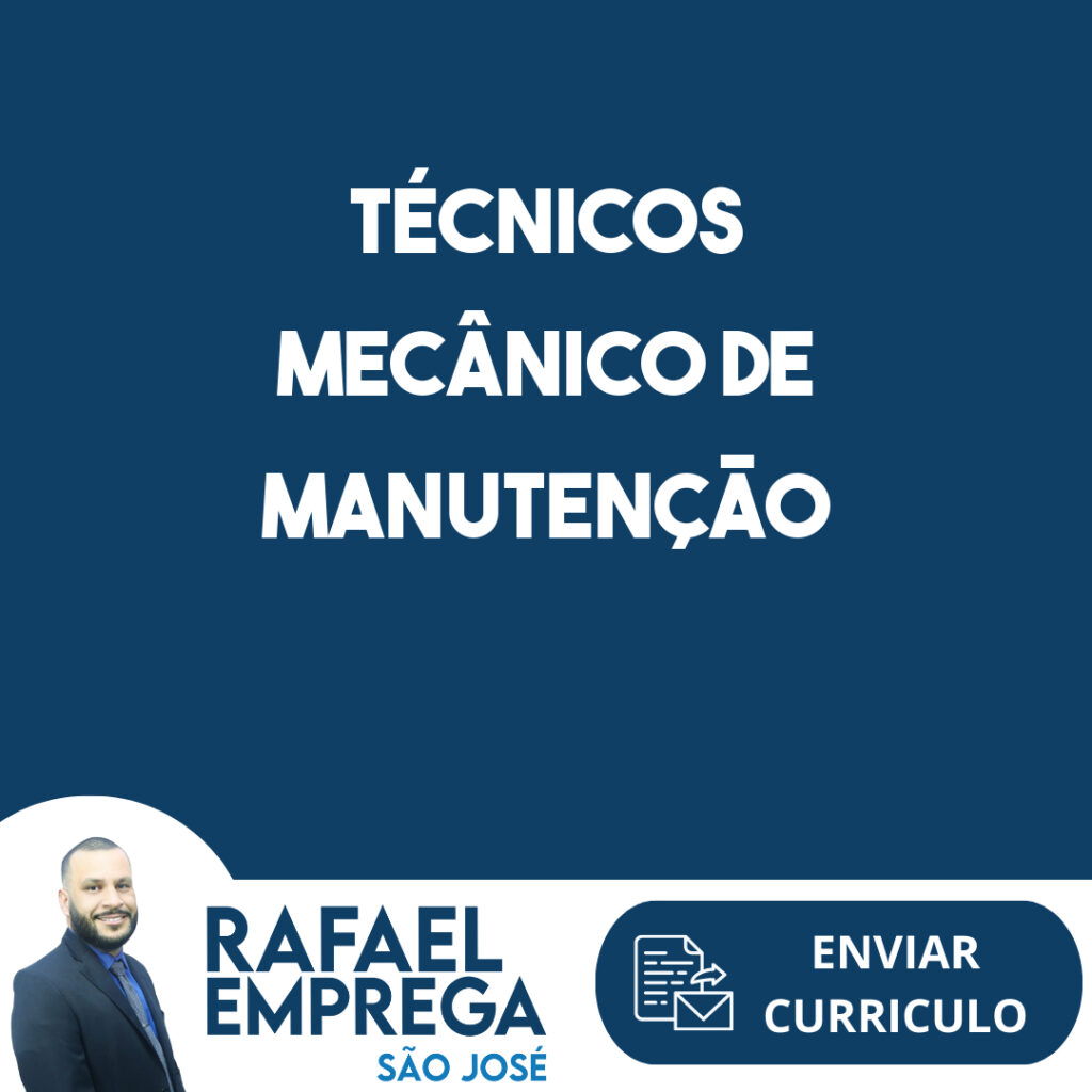 Técnicos Mecânico De Manutenção-Jacarei - Sp 1