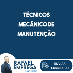 Técnicos Mecânico De Manutenção-Jacarei - Sp 2