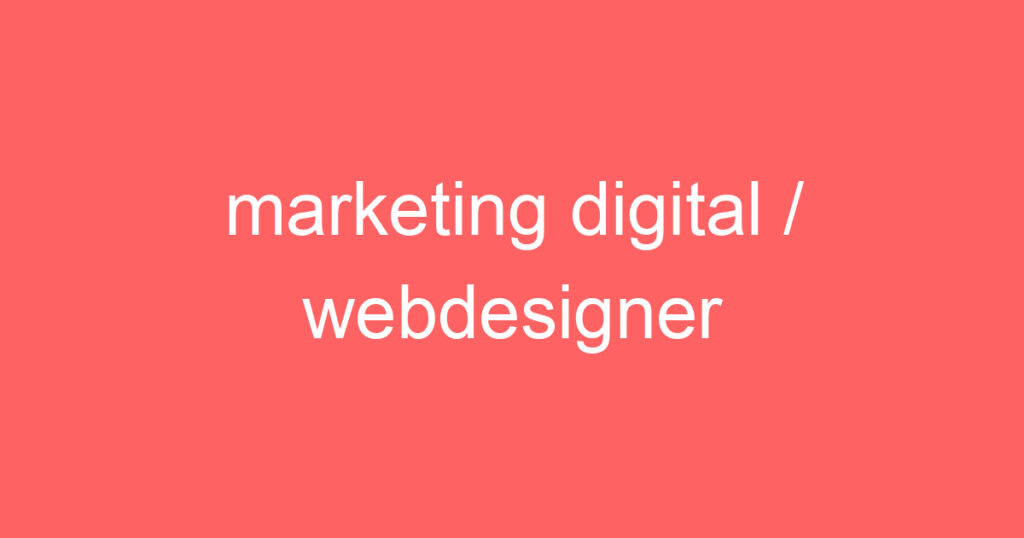 marketing digital / webdesigner 1