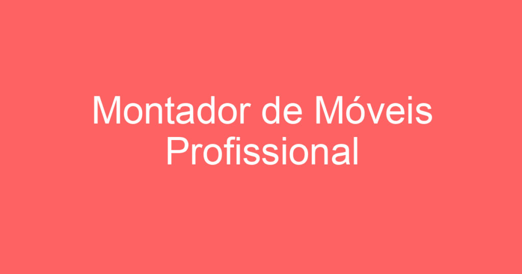 Montador de Móveis Profissional 1