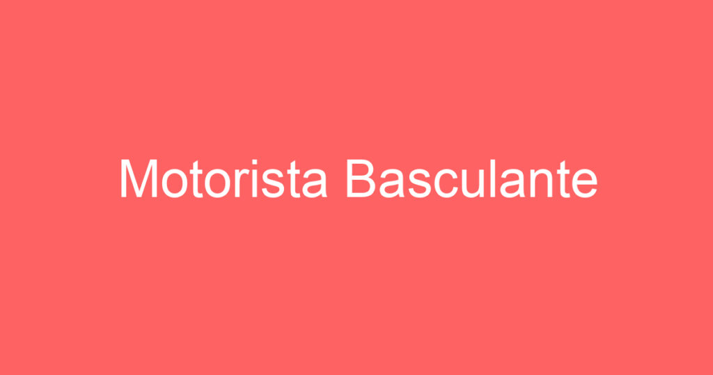 Motorista Basculante 1