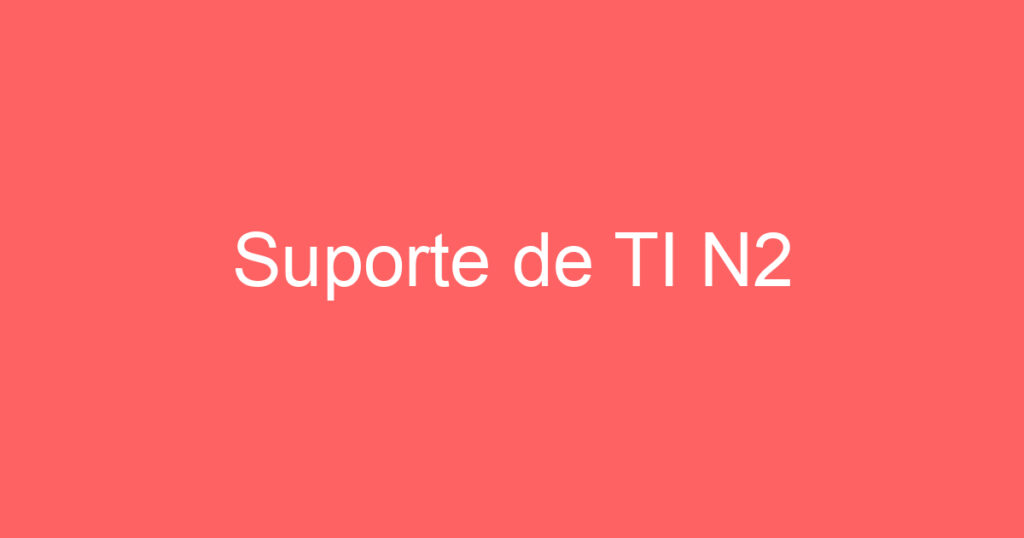 Suporte de TI N2 1