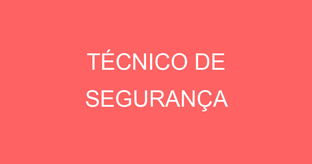 TÉCNICO DE SEGURANÇA 1