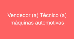 Vendedor (a) Técnico (a) máquinas automotivas 13