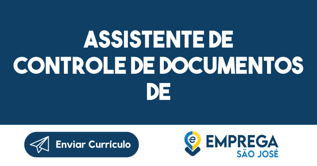 Assistente de Controle de Documentos de Engenharia (Exclusiva PCD)-Jacarei - SP 1