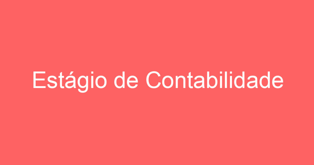 Estágio de Contabilidade 1