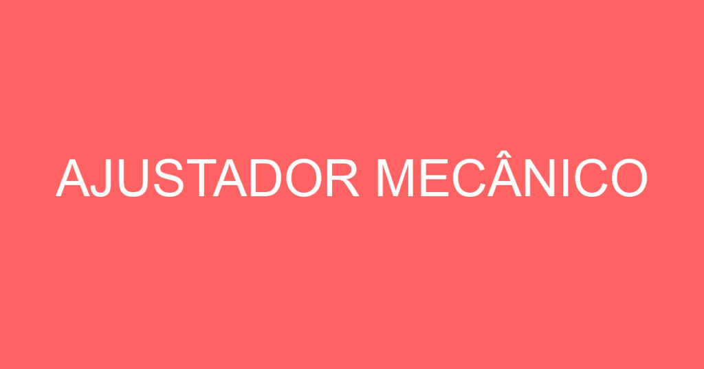 AJUSTADOR MECÂNICO 1