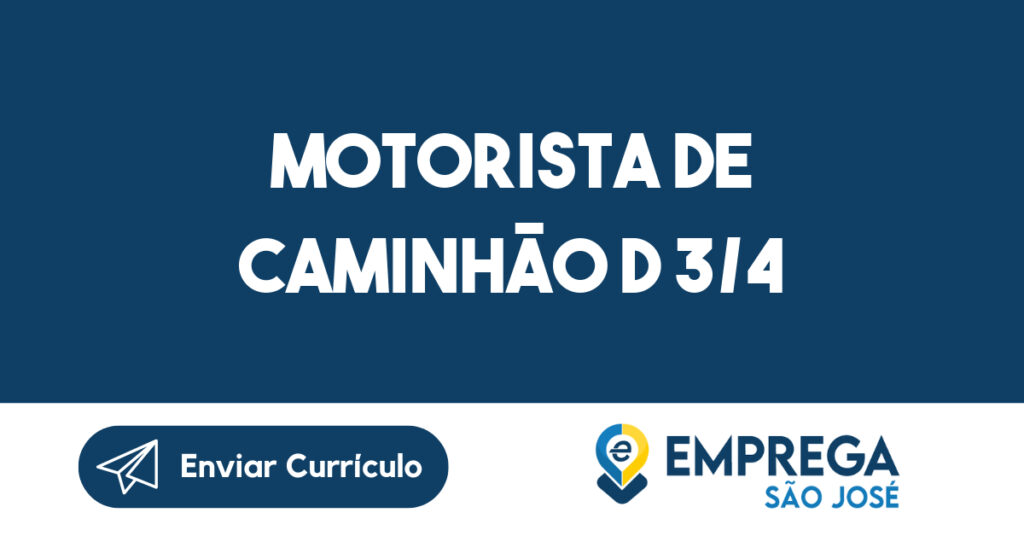 Motorista de Caminhão D 3/4-Jacarei - SP 1