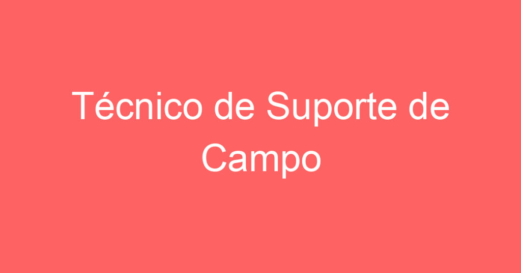 Técnico de Suporte de Campo 1