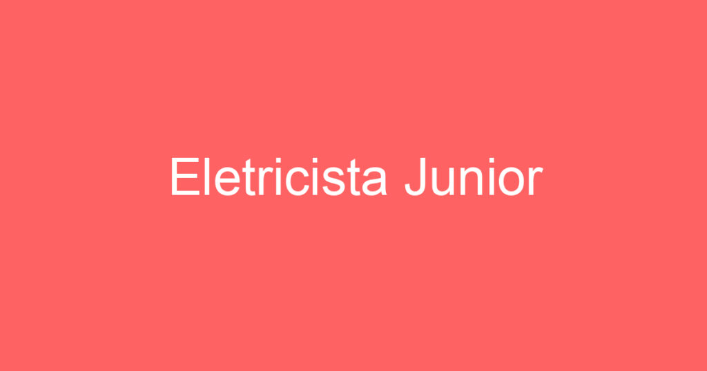 Eletricista Junior 1