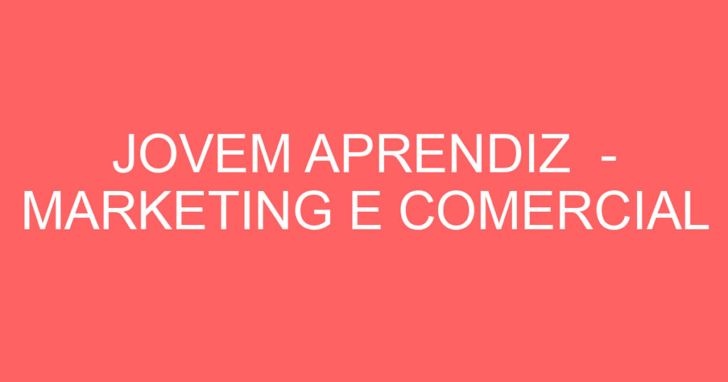 JOVEM APRENDIZ - MARKETING E COMERCIAL 1