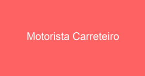 Motorista Carreteiro 12