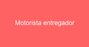 Motorista entregador 8