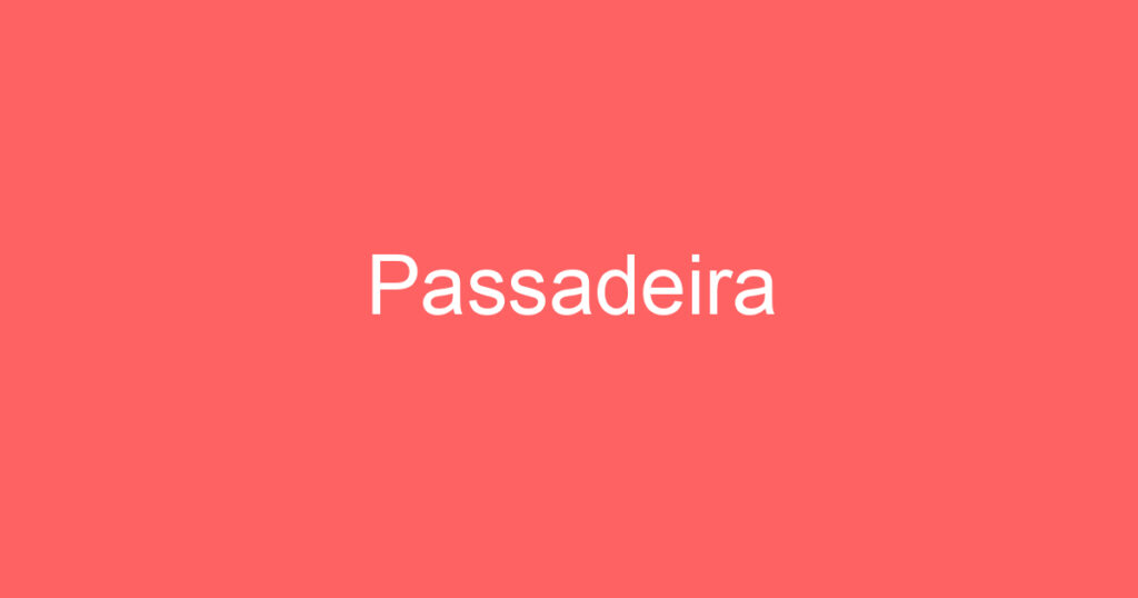 Passadeira 1