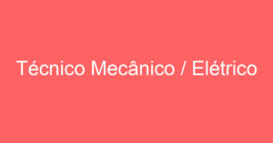 Técnico Mecânico / Elétrico 4