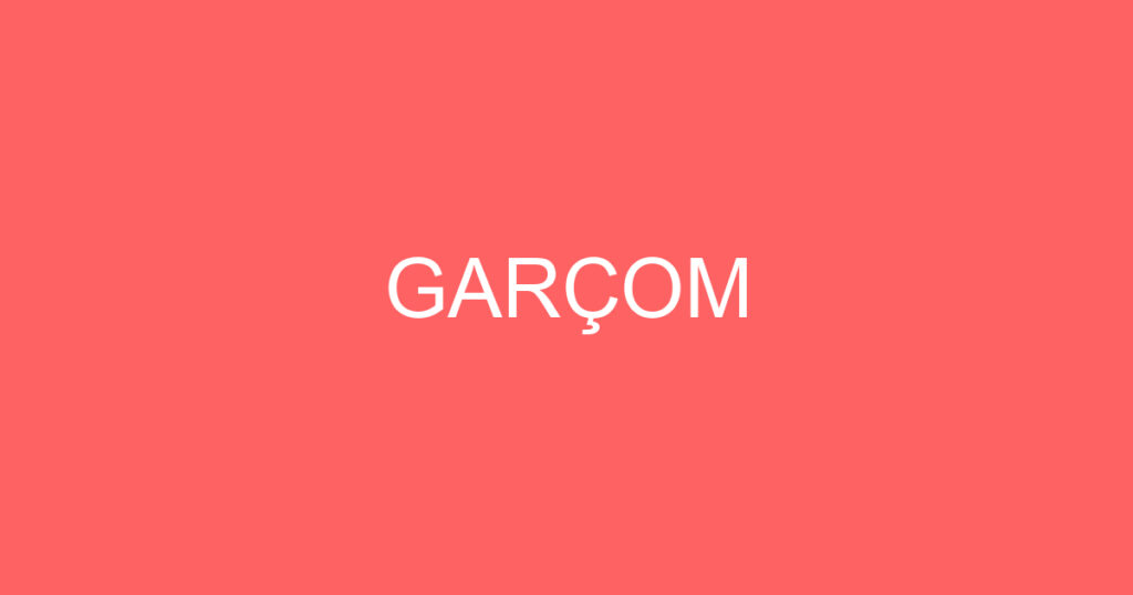 GARÇOM 1