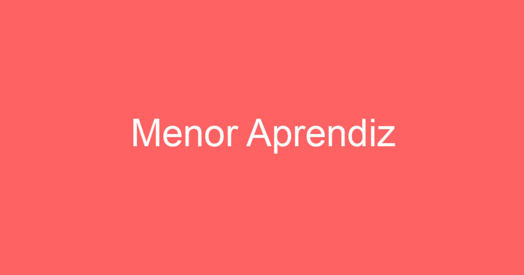 Menor Aprendiz 1