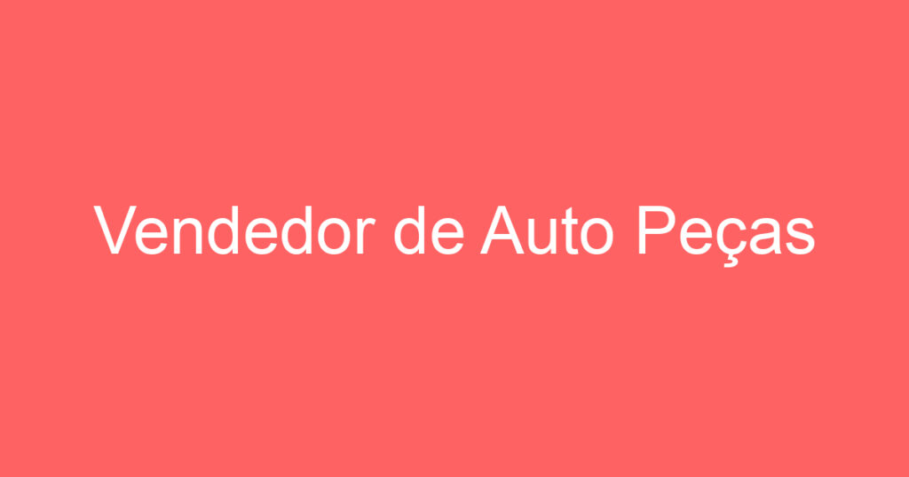 Vendedor de Auto Peças 1