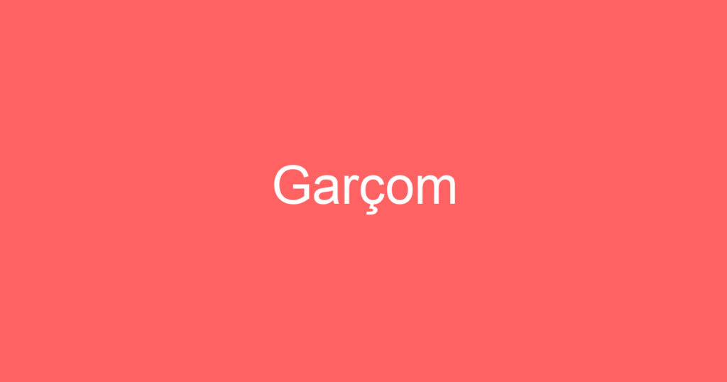 Garçom 1