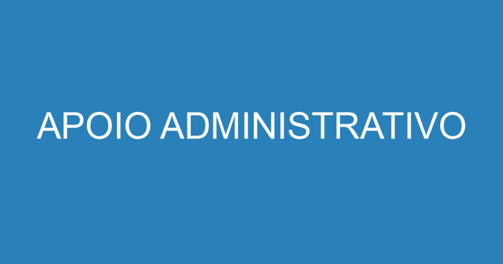 APOIO ADMINISTRATIVO 1