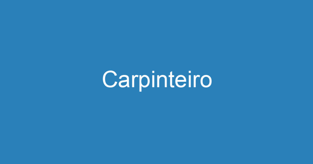 Carpinteiro 1