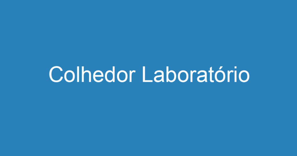 Colhedor Laboratório 1