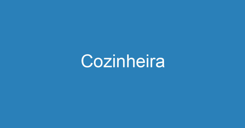 Cozinheira 1