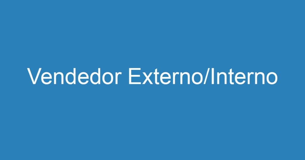 Vendedor Externo/Interno 1