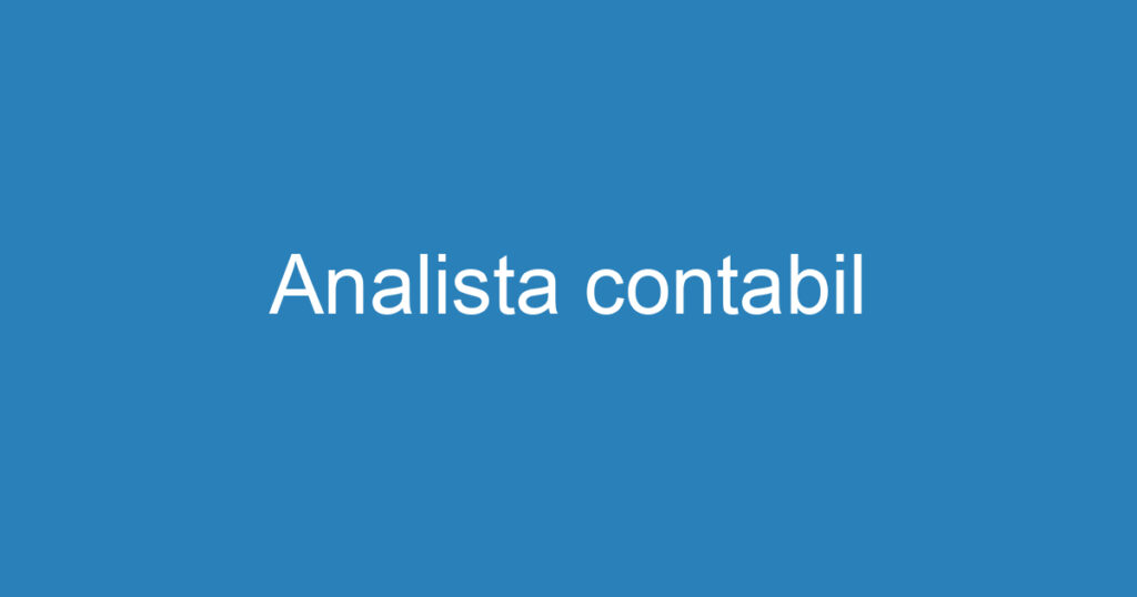 Analista contabil 1