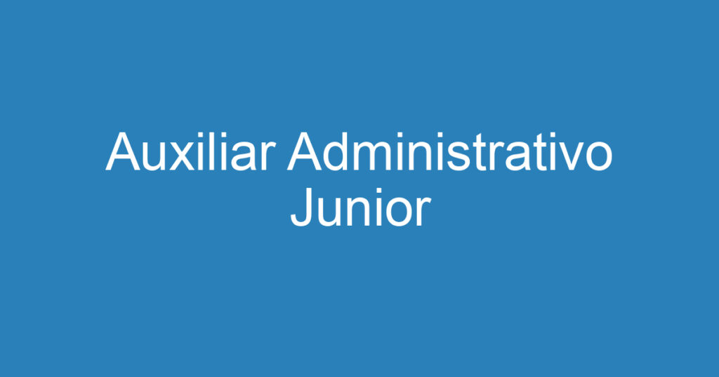 Auxiliar Administrativo Junior 1